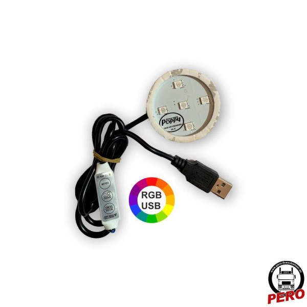 LED-Beleuchtung RGB für Poppy Lufterfrischer 12-24V mit USB
