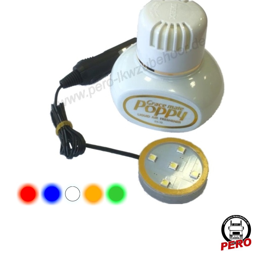 LED-Beleuchtung für Poppy Lufterfrischer 12-24V - erhältlich in 5 Farben!, Lufterfrischer / Raumduft, Fahrzeugpflege & Reinigung, ONLINESHOP